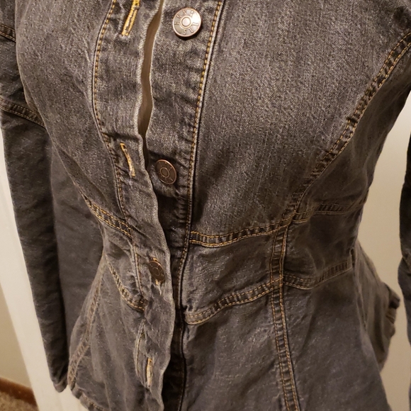 Anna Sui vintage steampunk jean jacket peplum - Picture 4 of 8